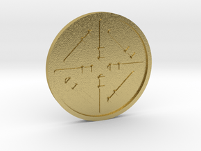Eight of Wands Coin in Natural Brass