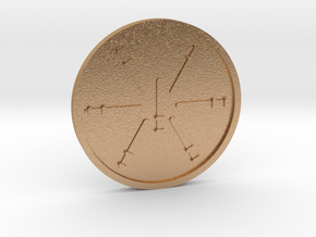 Seven of Wands Coin in Natural Bronze