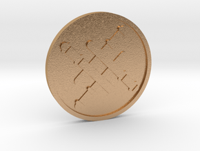 Four of Wands Coin in Natural Bronze