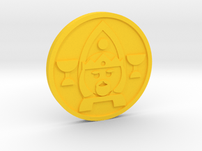 King of Cups Coin in Yellow Processed Versatile Plastic