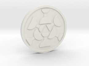 Six of Cups Coin in White Premium Versatile Plastic