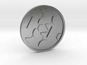 Six of Cups Coin in Natural Silver