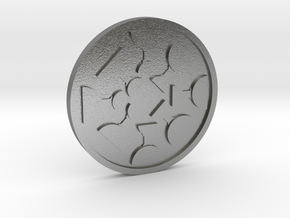 Eight of Cups Coin in Natural Silver
