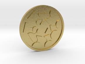 Nine of Cups Coin in Natural Brass