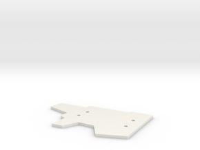 Mounting Plate in White Natural Versatile Plastic