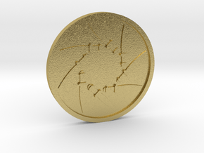 Eight of Swords Coin in Natural Brass