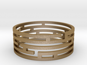 Labyrinth bracelet in Polished Gold Steel