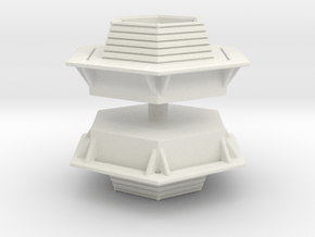 Hexagonal Bench (x2) 1/100 in White Natural Versatile Plastic