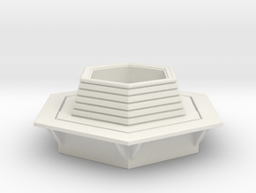 Hexagonal Bench 1/87 in White Natural Versatile Plastic