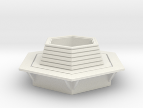 Hexagonal Bench 1/76 in White Natural Versatile Plastic