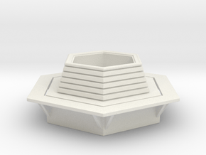 Hexagonal Bench 1/72 in White Natural Versatile Plastic