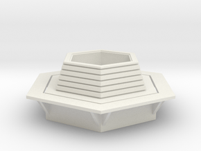 Hexagonal Bench 1/56 in White Natural Versatile Plastic