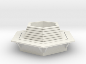 Hexagonal Bench 1/43 in White Natural Versatile Plastic
