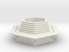 Hexagonal Bench 1/35 in White Natural Versatile Plastic