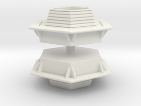Hexagonal Bench (x2) 1/120 in White Natural Versatile Plastic