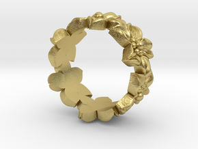 flower band size 6 1/2 in Natural Brass