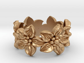Flower ring size 8.5 in Natural Bronze
