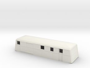 Swedish wagon for railcar UDFo3 H0-scale in White Natural Versatile Plastic