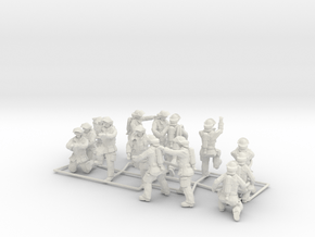 1/48 Fire Fighters Set 1 in White Natural Versatile Plastic