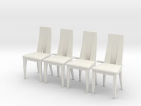 Chair 12. 1:24 Scale in White Natural Versatile Plastic