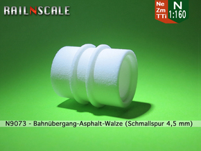 Asphalt-Walze Straßenbahn/Übergang - 4.5mm Ne/Zm in White Natural Versatile Plastic