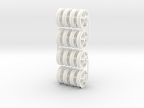 16MN01x16 5 Spoke Maenofferen wheel (x16) SM32 in White Processed Versatile Plastic