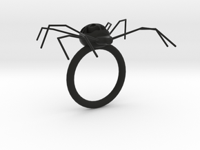 Spider Ring in Black Natural Versatile Plastic