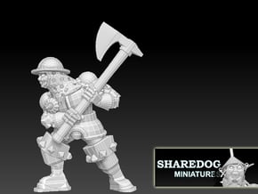 Character Series: Axe Soldier in White Natural Versatile Plastic
