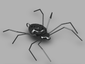 Spider Pendant in Tan Fine Detail Plastic
