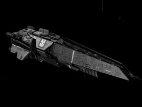 UNSC Halberd destroyer high detail 1:7000, 6.97cm in Tan Fine Detail Plastic
