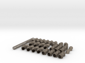 Fuel Pipe Set in Matte Bronzed-Silver Steel
