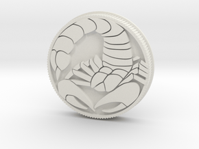 Beetleborgs Scorpix Coin in White Natural Versatile Plastic