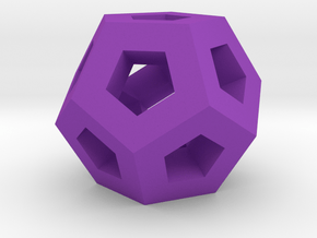 Lawal gmtrx v1 skeletal dodecahedron  in Purple Processed Versatile Plastic