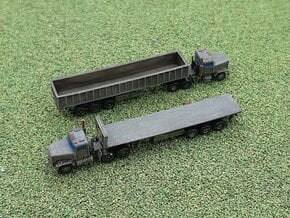 M915 Tractor w. M872 Semitrailers 1/285 in Smooth Fine Detail Plastic