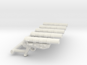 Mortar Pistol Set in White Natural Versatile Plastic