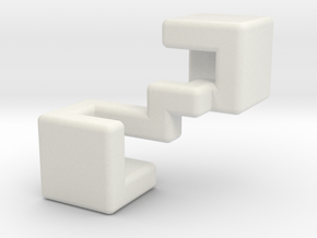 Piece #2 for Sonneveld's 4-Piece Cube in White Natural Versatile Plastic