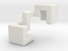 Piece #1 for Sonneveld's 4-Piece Cube in White Natural Versatile Plastic
