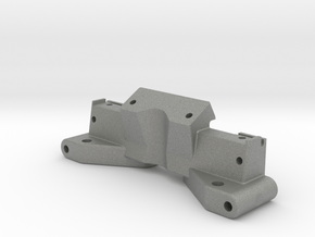 NIX62083 - RC10 front bulkhead with top deck mount in Gray PA12