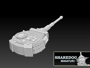 Vehicle Series: Tiger Tank Turret in White Natural Versatile Plastic