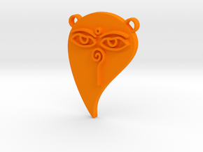 Buddha All Seeing Eyes  in Orange Processed Versatile Plastic