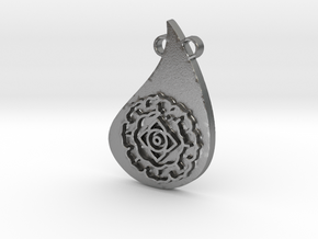 Mandala Pendant in Natural Silver