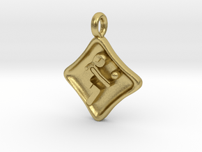 VolleyPendant 012 in Natural Brass