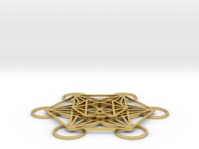 Metatrons Cube in 3 Layers in Polished Brass