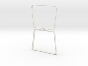 Table legs Trapeze (pair). 1:12, 1:24 in White Premium Versatile Plastic: 1:12