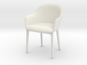 Upholstered Chair, 1:12, 1:24 in White Premium Versatile Plastic: 1:12