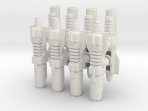Seeker Weapons - Pistols set of 4 in White Natural Versatile Plastic