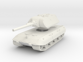 E 100 Maus 128mm (side skirts) 1/72 in White Natural Versatile Plastic