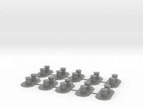 1/100 IJN WWII Bollard SET x10 in Gray PA12