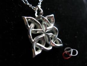 4 Clover Knot - Pendant. Shown in sterling silver  in Polished Silver