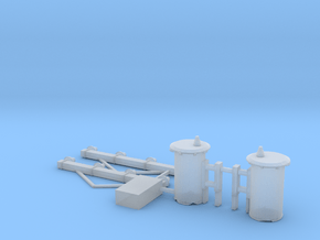 S Scale Telephone Poles Parts in Smooth Fine Detail Plastic